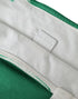 Prada Green Jersey Fabric Logo Shoulder Shopping Tote Shopping Bag