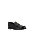 Prada Black Calf Leather Bos Taurus Slip-On Loafers