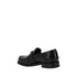 Prada Black Calf Leather Bos Taurus Slip-On Loafers