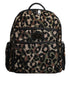 Dolce & Gabbana Multicolor Leopard Print DG Logo Plaque Men Backpack Bag