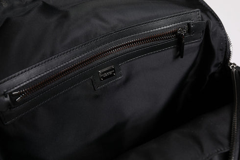 Dolce & Gabbana Multicolor Leopard Print DG Logo Plaque Men Backpack Bag