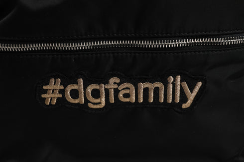 Dolce & Gabbana Black Nylon #DGFAMILY Embellished Backpack VULCANO Bag