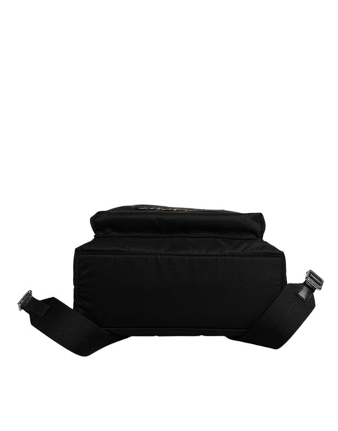 Dolce & Gabbana Black Nylon #DGFAMILY Embellished Backpack VULCANO Bag