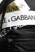 Dolce & Gabbana Black Logo Tape Polyamide School Travel Backpack Bag