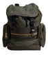 Dolce & Gabbana Military Green Patchwork School Backpack Bag