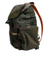 Dolce & Gabbana Military Green Patchwork Travel Backpack Bag
