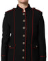 Dolce & Gabbana Black Wool Single Breasted Trench Coat Jacket