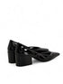 Prada Black Leather Cut-Out Pumps 55
