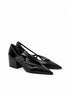 Prada Black Leather Cut-Out Pumps 55