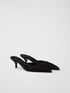 Prada Black Satin Sabot