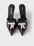 Prada Black Nappa Leather Rope Detail Sandals