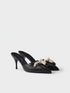 Prada Black Nappa Leather Rope Detail Sandals