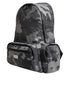 Dolce & Gabbana Gray Cotton Camouflage Logo Plaque Backpack Bag