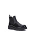 Prada Black Calf Leather Bos Taurus Chelsea Boots