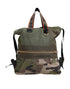 Dolce & Gabbana Military Green Patchwork Rucksack Backpack Bag