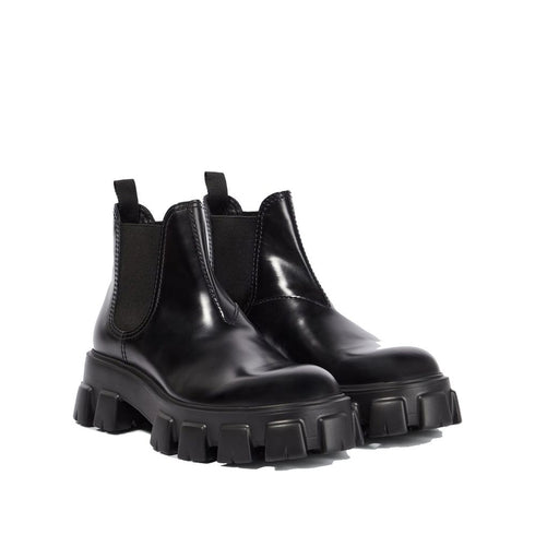 Prada Black Calfskin Chelsea Boots