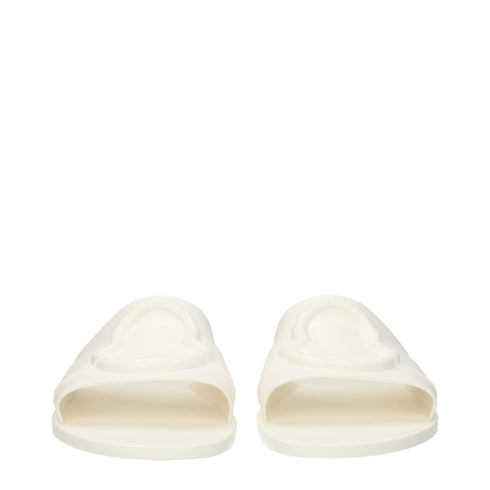 Moncler White Cotton Slippers