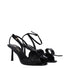 Prada Black Leather Stiletto Heel Sandals