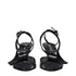 Prada Black Leather Stiletto Heel Sandals