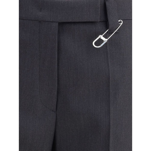 Prada Gray Fleece Wool Dress Pants