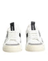 Dolce & Gabbana White Leather Custom 2.Zero Sneakers Shoes