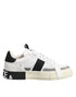Dolce & Gabbana White Leather Custom 2.Zero Sneakers Shoes