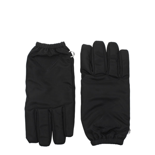 Prada Black Nylon Gloves