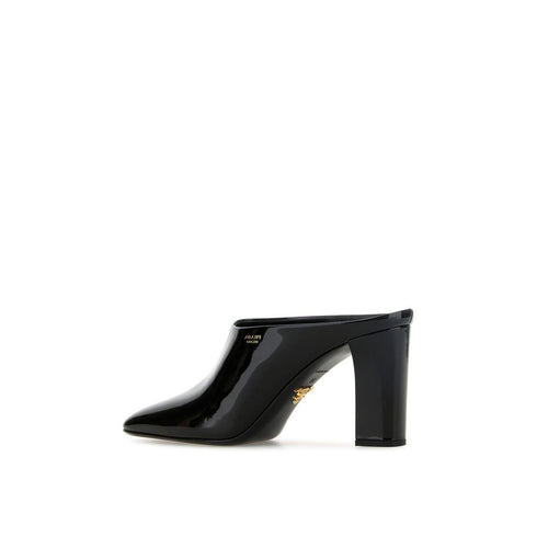Prada Black Calfskin Mules