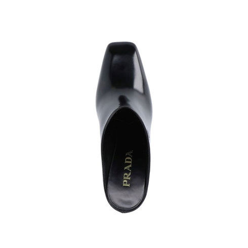 Prada Black Calfskin Mules