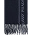Prada Blue Fleece Wool Scarf