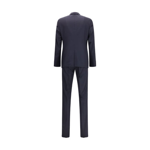 Prada Blue Fleece Wool Two-Piece Suit