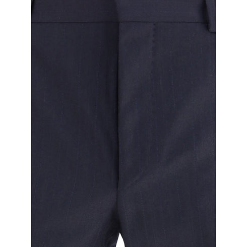 Prada Blue Fleece Wool Two-Piece Suit