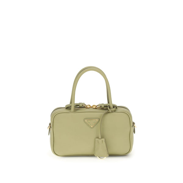 Prada Green Calf Leather Bos Taurus Handbag