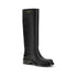 Prada Black Calf Leather Bos Taurus Boots