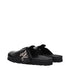 Palm Angels Black Leather Slippers