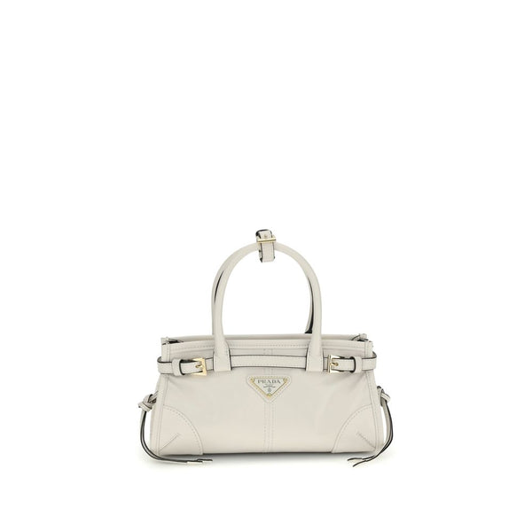Prada White Calf Leather Bos Taurus False