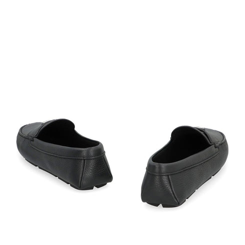 Prada Black Calfskin Slip-On Loafers