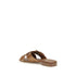 Prada Brown Calf Leather Bos Taurus Flat Sandals