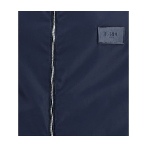 Fendi Blue Polyester Shell Jacket